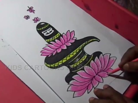 How to Draw Maha Shiva Lingam Drawing step by step