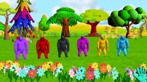 Crazy Gorilla Finger Family Nursery Rhymes for Children in 3D | Finger Family Collection Rhymes
