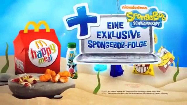 Хэппи мил Губка Боб Schwammkopf игрушек Макдональдс телевизор Anziege