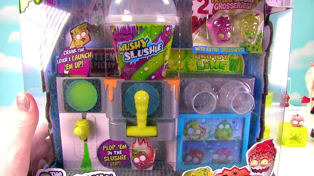 Grossery Gang Mushy Slushy Machine Playset & Mushy Slushy Collectors Cup! Exclusive Grosseries