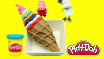 PEPPA Pig PLAY DOH 2017 - Colorful Make a ice-cream play doh rainbow ice cream cone