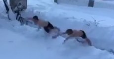 These Guys 'Swimming' Through Snow Will Give You the Shivers