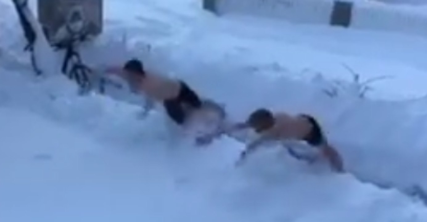 These Guys 'Swimming' Through Snow Will Give You the Shivers