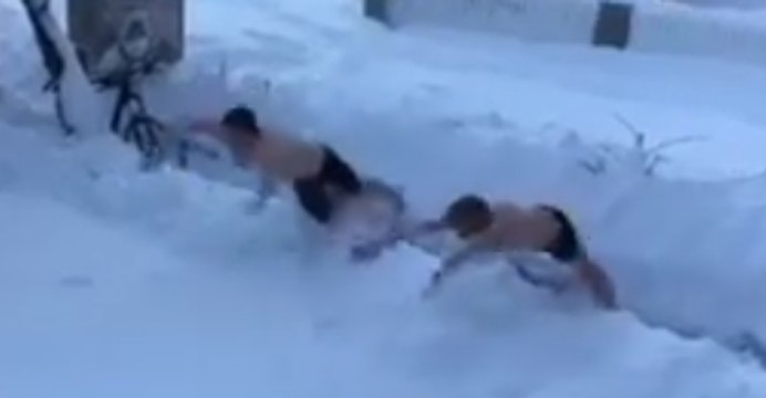 These Guys 'Swimming' Through Snow Will Give You the Shivers