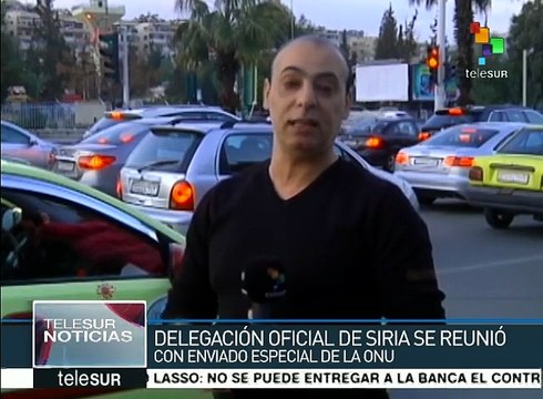 Delegación oficial de Siria se reúne con Staffan de Mistura