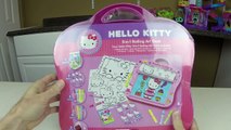 SUPER FUN & CUTE HELLO KITTY Coloring Kit Hello Kitty Kinder Surprise Eggs Stamp Coloring Book Kit