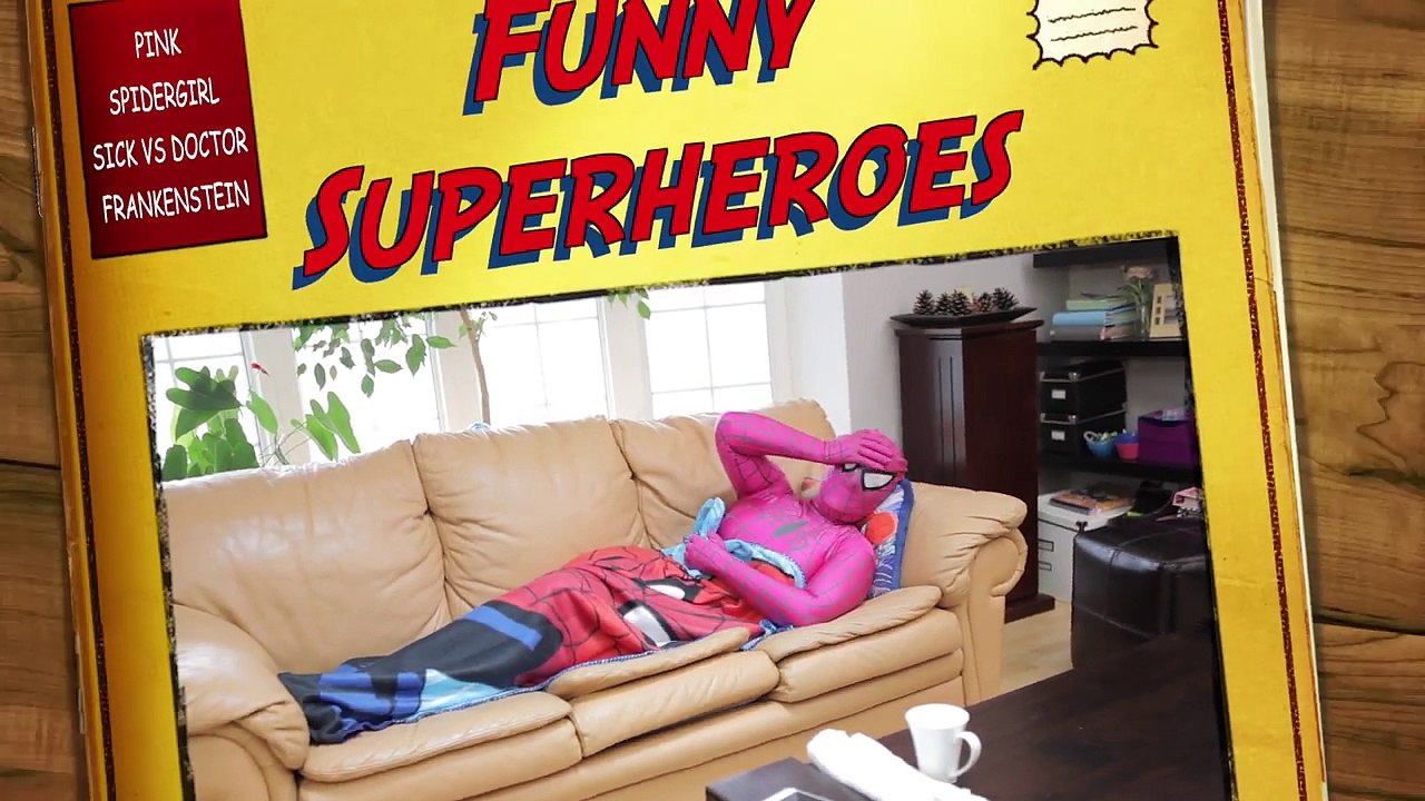 PINK SPIDERGIRL VS DOCTOR FRANKENSTEIN ! DR SPIDERMAN & ELSA SUPERHEROES IN REAL LIFE - Sp