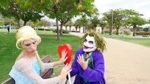 Big Giant Foot VS Frozen Elsa! w/ Pink Spidergirl Spiderman Superhero in Real Life Prank M