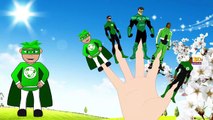 3d Animation Green Lantern Finger family Nursery rhymes for Children Babies Kids