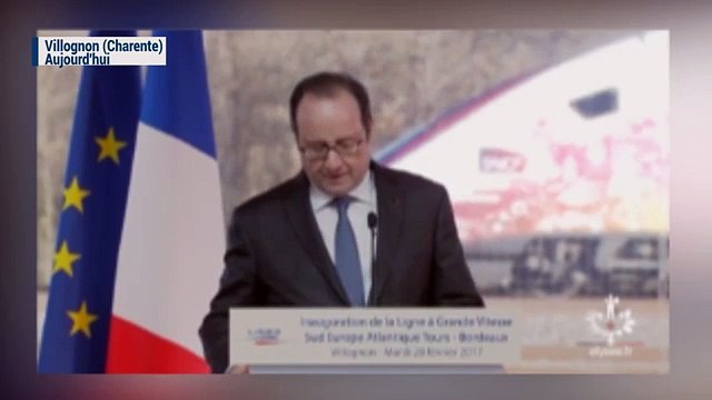 Le moment où un coup de feu a été tiré pendant un discours de Hollande