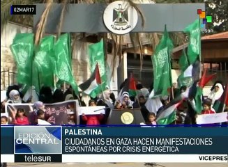 Gazatíes exigen solución a la crisis energética que viven