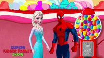 Замороженные elsa и розовый Человек-паук Человек-паук раскололся пополам | смешные супергероев шалости!
