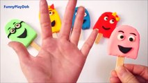 Play Doh Ice Cream Learn Colors Finger Family Nursery Rhymes Princess Popsicle Foam Colori