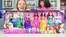Disney Princess Doll Collection & Name That Princess Ariel Elsa Anna Rapunzel Belle Cinderella