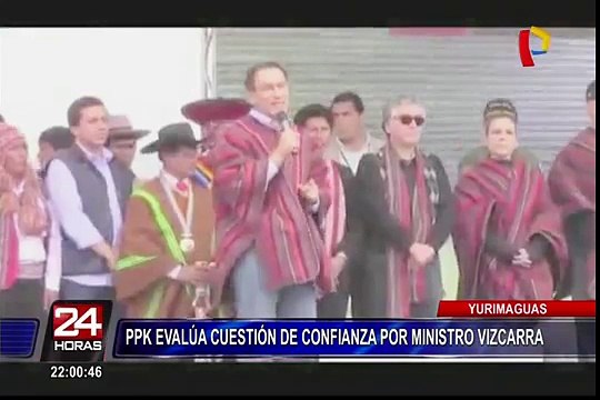 PPK evalúa plantear cuestión de confianza ante eventual censura de ministro Vizcarra