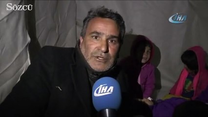 Önce çadırlara yerleştiler sonra ise sırtlayıp götürdüler