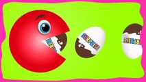 Packman Kinder Joy Surprise Eggs Color Edition - Kinder Joy Surprise Eggs Pink Blue Orange Red Green
