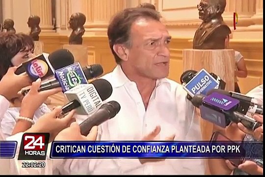 Critican cuestión de confianza planteada por Pedro Pablo Kuczynski