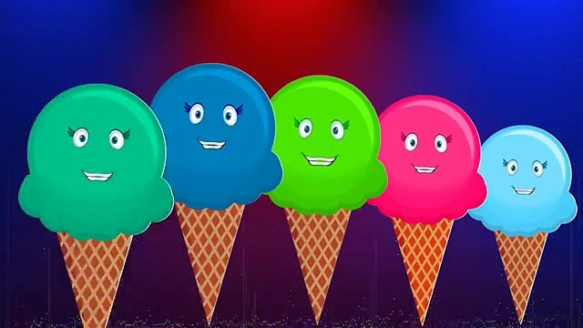 Los helados Dedos de la Familia de las Canciones y Aprender los Colores de la Colección y Rimas