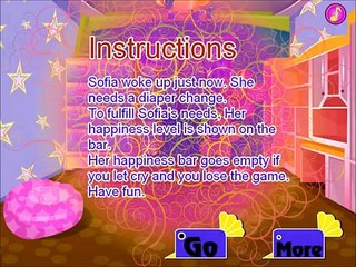 Cute Baby Sit Sofia Game Walkthrough - Baby Princess Sofia The First Diaper Change