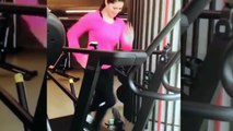 Sunny Leones Bollywood Actress  Workout in Gym  2017