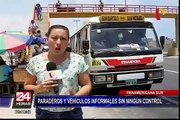 Panamericana Sur: vehículos informales circulan sin ningún control