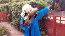 Frozen Elsa Flies w/ Superman Spiderman Prank Joker Prank Superhero Fun Videos Stop Motion