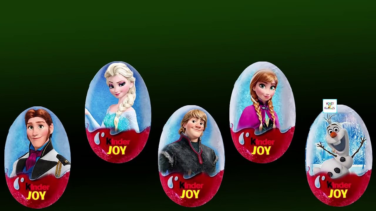 Frozen Giant Kinder joy Surprise Eggs Finger Family Nursery Rhyme Kinder Joy Eggs Daddy Finger Song