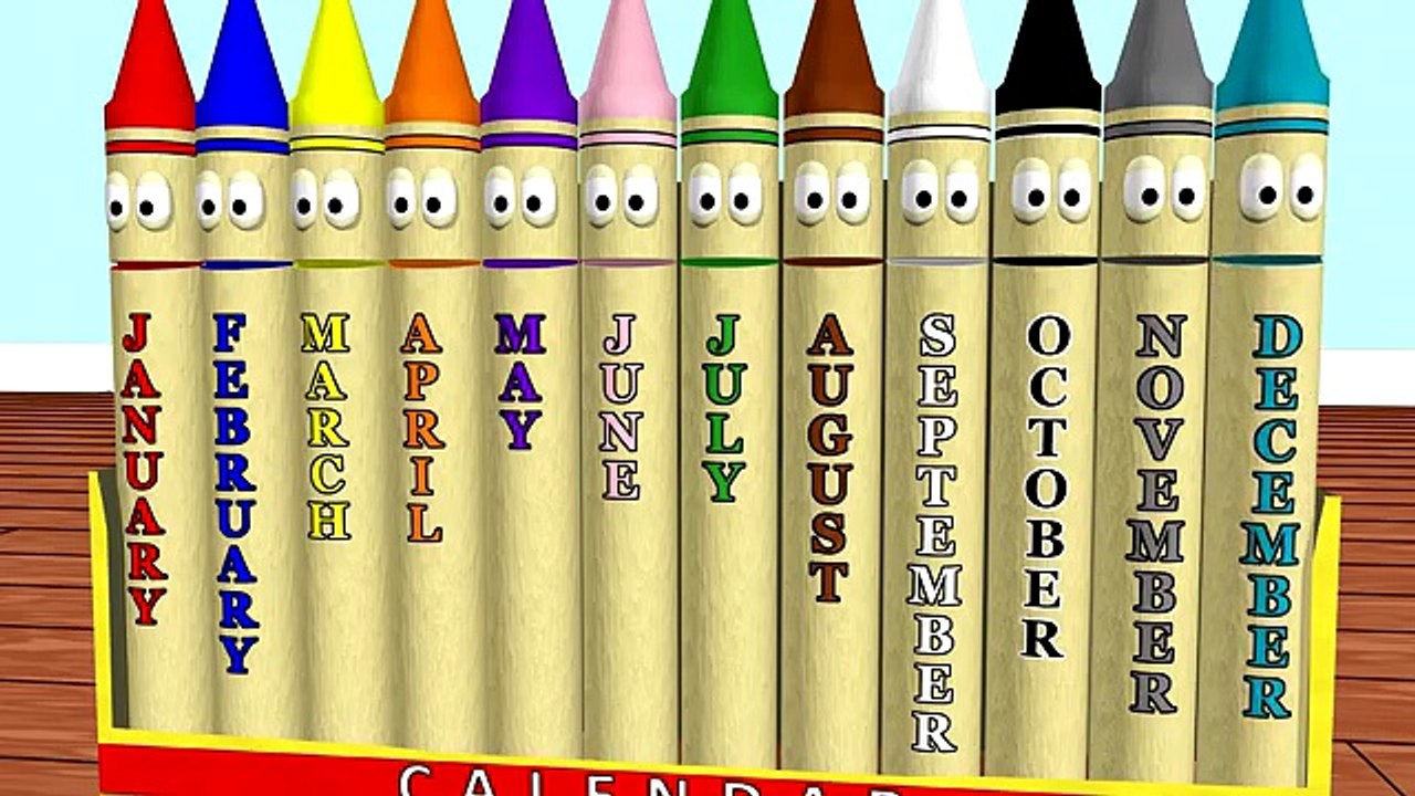 Learn Months of the Year with Calendar Crayons in Space