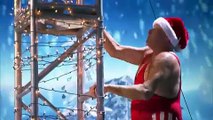 Professor Splash - Performer Attempts High - Diving Christmas Stunt - America's Got Talent 2016