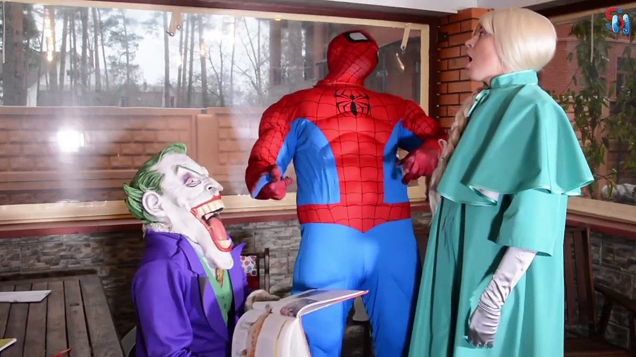 Frozen Elsa & Spiderman CAKE CHALLENGE! w/ Joker Anna Surprise Eggs Maleficent Fun In Real