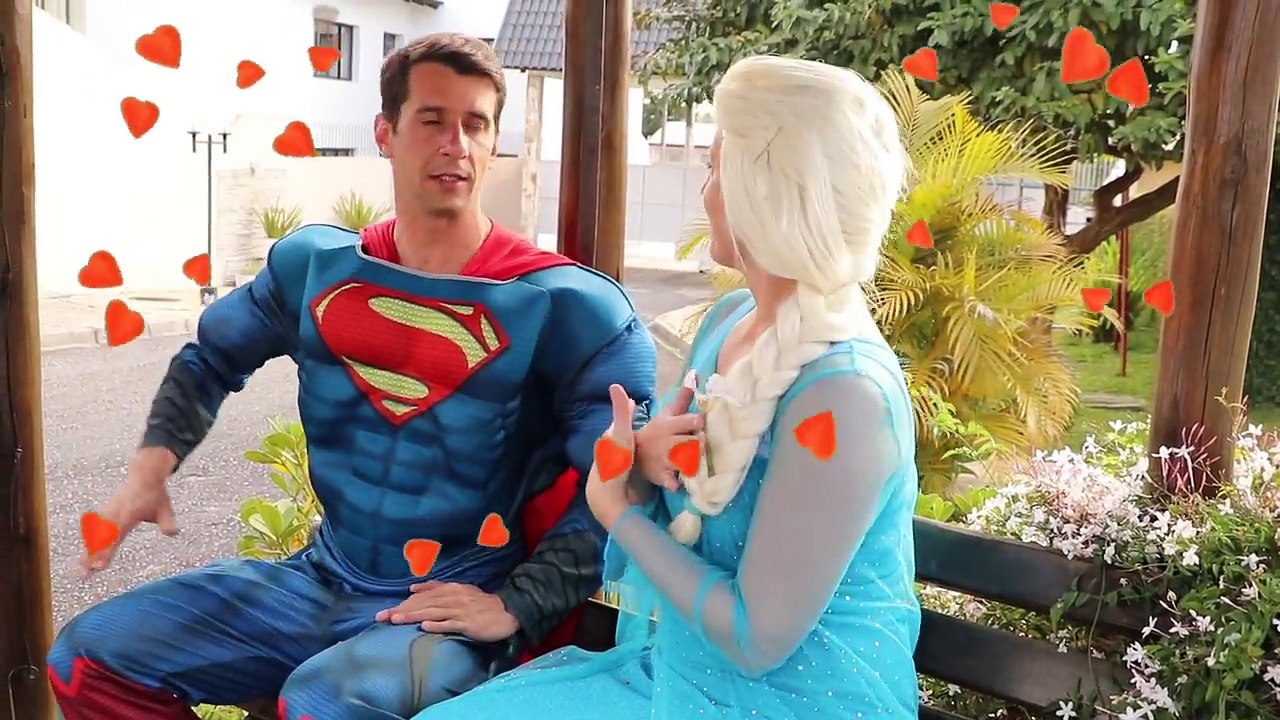 Frozen Elsa CINDERELLA Love Story! w/ Spiderman Maleficent Hulk Poison Ivy Joker Superman