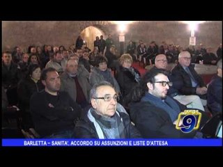 Barletta |  Sanità, accordo su assunzioni e liste d'attesa