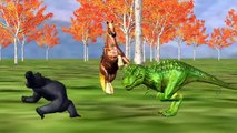 Wild Animals Hunting Finger Family 3D Animation Video For Children | Dinosaurs Finger Fami