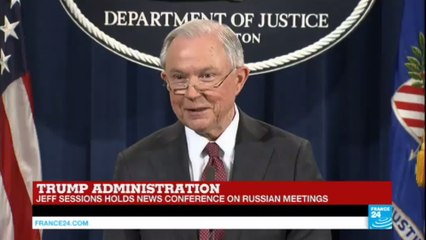 US - Justice secretary Jeff Sessions holds news conference on Russian meetings