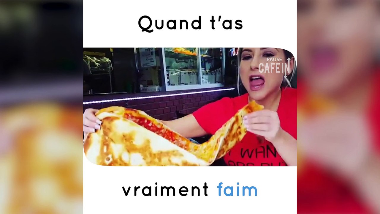 Une énorme part de pizza