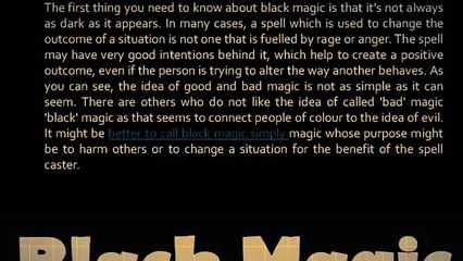 Benefits of Black Magic