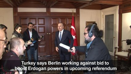 Turkey accuses Berlin of working against Erdogan powers vote