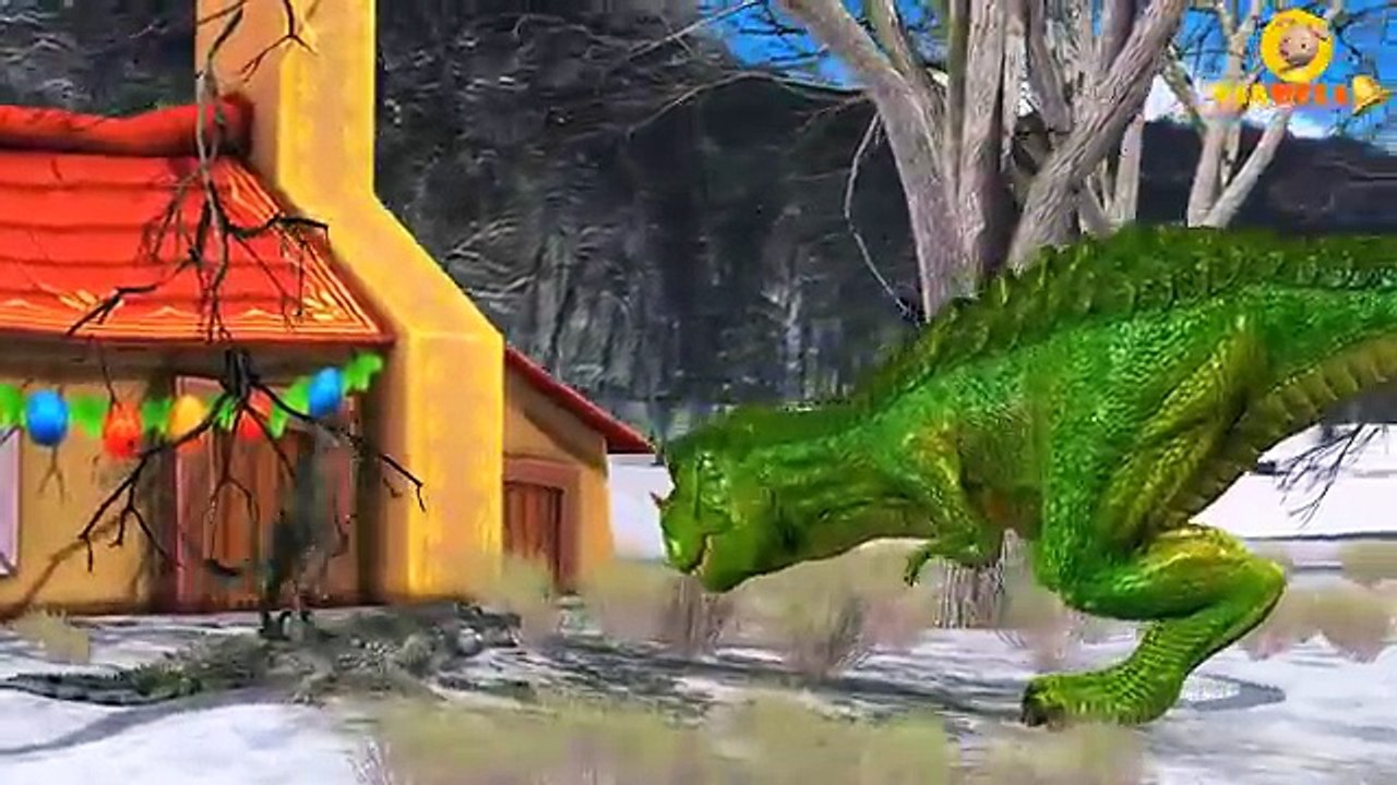 T-Rex Dinosaur Head King Kong Spiderman Funny Joker Pranks | 3D Animation Rhymes for Babies