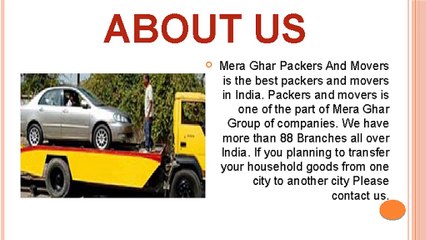 Mera Ghar Movers - Well known Packers and Movers in Kolkata
