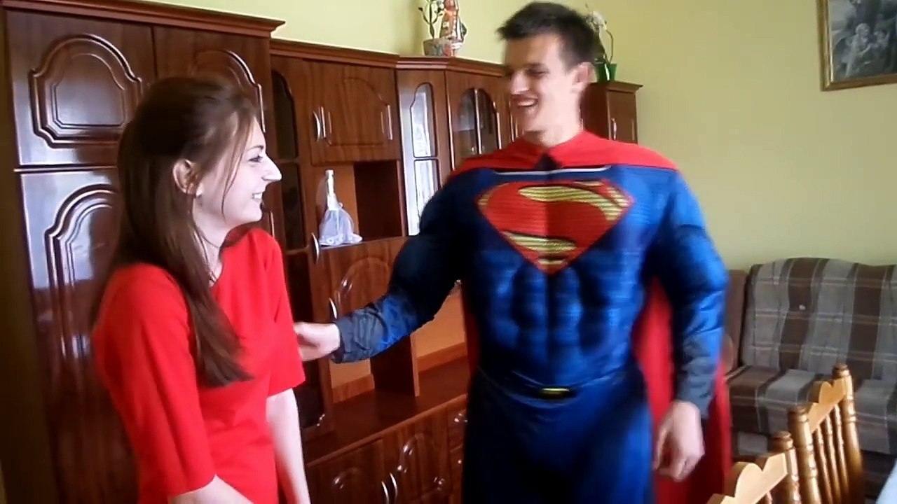 Superman Kissing princess Marian! Spiderman weeps!? - Funny Superhero Movie in Real Life :