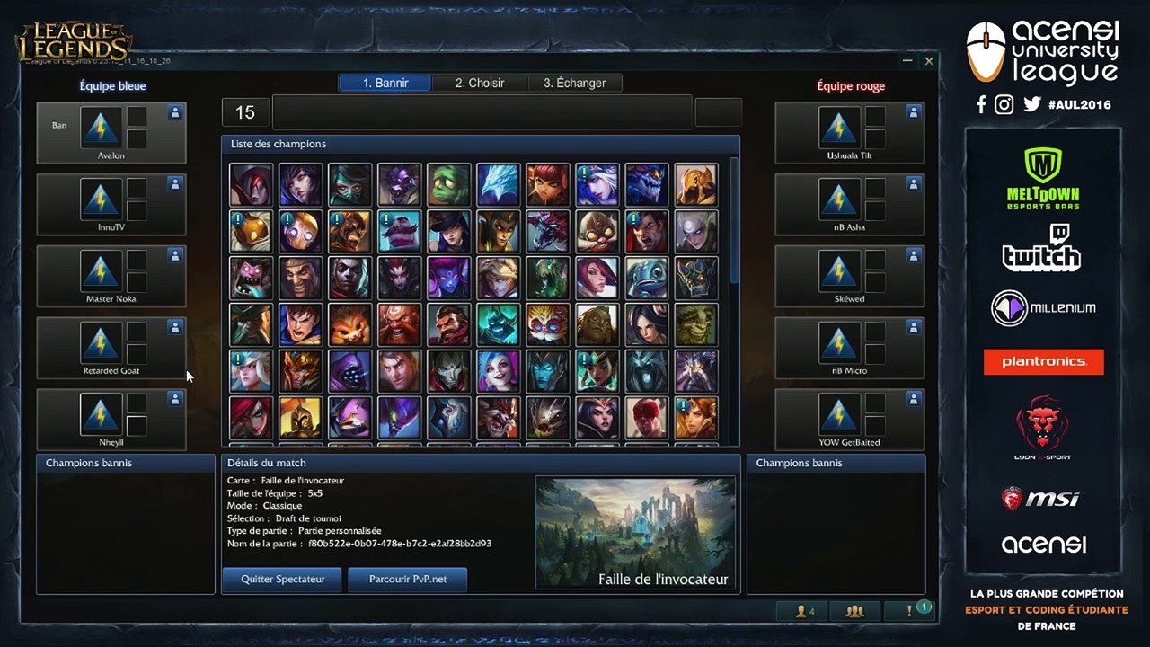 Demi Finale #1 Game 1 - League of Legends - AUL2016