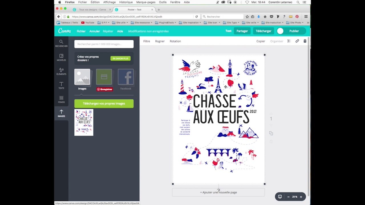 Tutoriel affiche Chasses aux oeufs 2017