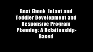 Best Ebook  Infant and Toddler Development and Responsive Program Planning: A Relationship-Based