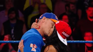 Power couple John Cena and Nikki Bella smooch on WWE SmackDown