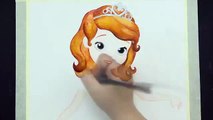 SPEED DRAWING SOFIA the FIRST Disney Junior Watercolor Painting