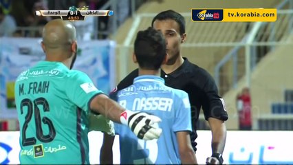 الوحدة تتعادل من ضربة جزاء يتسبب بها شريف حازم أمام الباطن بالدوري السعودي