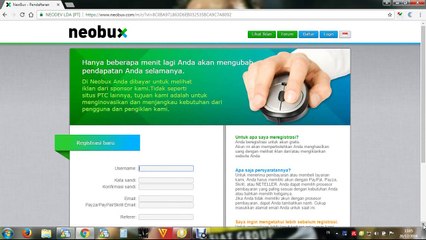 Cara Daftar dan Tutorial Neobux PTC