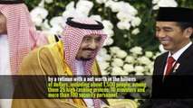 As part of a monthlong tour in Asia to promote economic ties, King Salman of Saudi Arabia arrived in Indonesia on Wednesday to great fanfare, accompanied, the news media said,