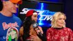 Renee Young, Nikki Bella, John Cena, James Ellsworth and Carmella Backstage Segment